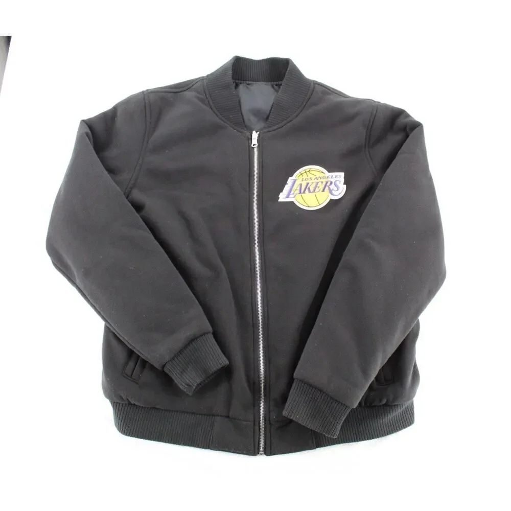 LOS ANGELES LAKERS Basketball JH Design Reversible Jacket NBA Black Size XL